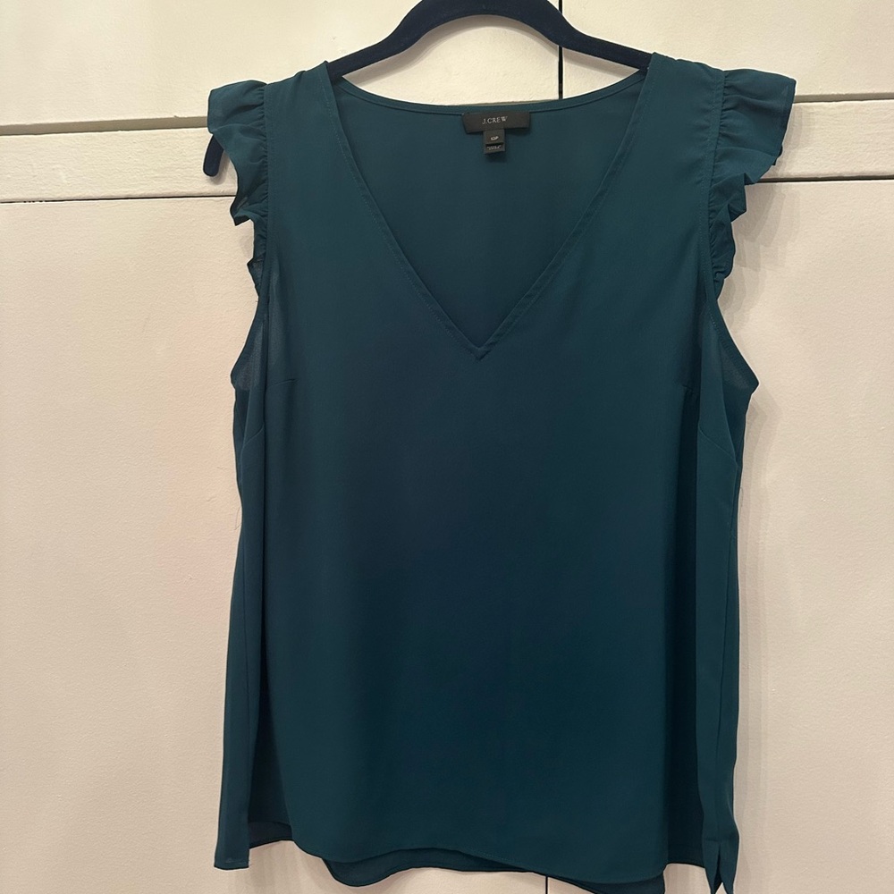 Two shirts. J.Crew green and white tops